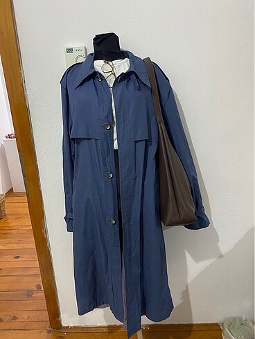 xl Beden Vintage uzun trençkot