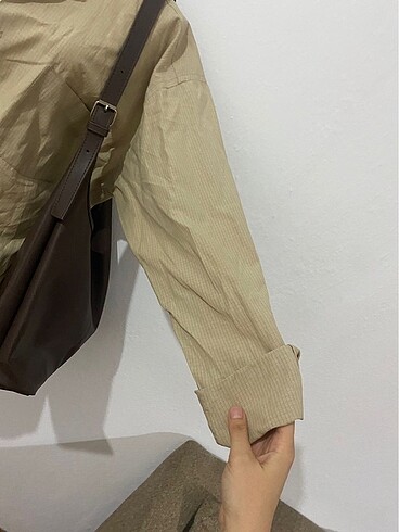 xl Beden camel Renk Vintage gömlek