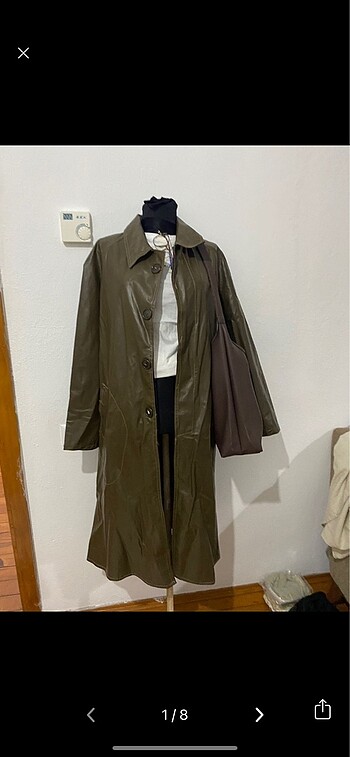 American Vintage Vintage deri trençkot