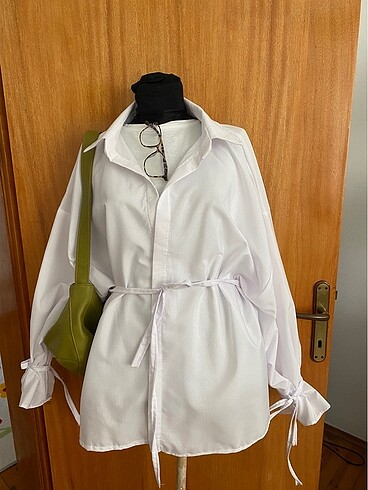 Mango Oversize beyaz gömlek tunik