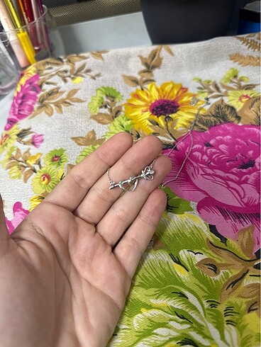 925 ayar gümüş kolye 0.01 karat