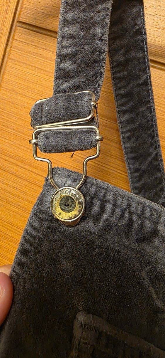 Bayan Gri Denim Askılı Salopet - Görsel 3