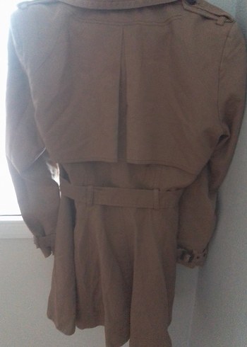 Bej Kuşaklı Midi Kadın Trençkot - Görsel 2