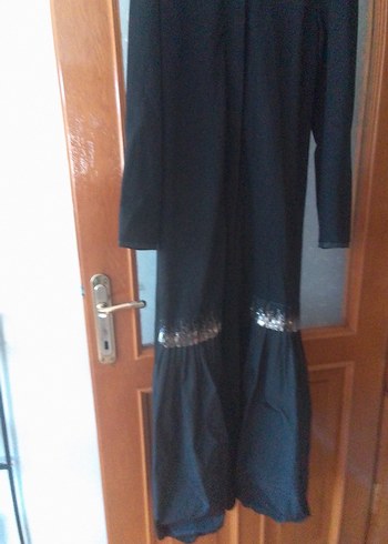 Siyah Sarı Zebra Desenli Uzun Elbise - Görsel 4