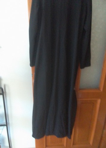 Siyah Uzun Kollu Gotik Salaş Elbise - Görsel 5