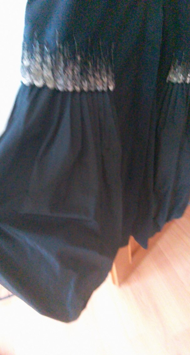 Siyah Uzun Kollu Gotik Salaş Elbise - Görsel 4