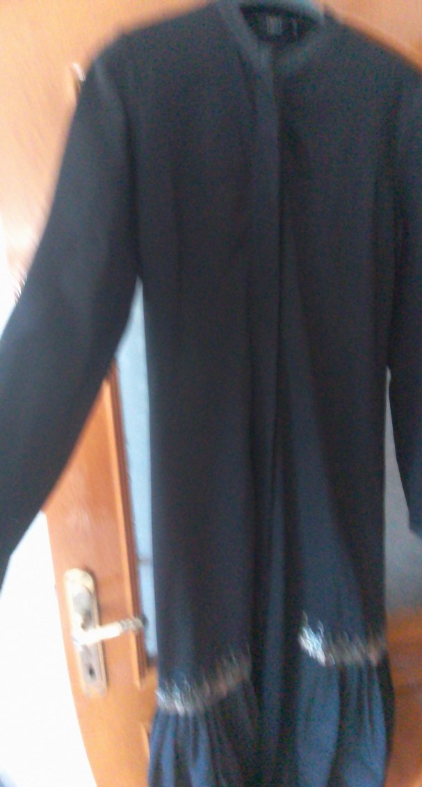 Siyah Uzun Kollu Gotik Salaş Elbise - Görsel 2