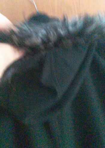 Drapeli Siyah Midi Hamile Kaban - Görsel 4