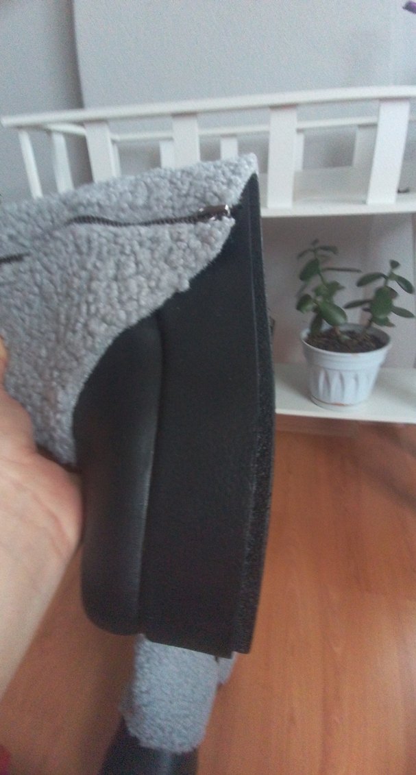 Gri Kürklü Kadın Dolgu Topuk Bot - Görsel 4