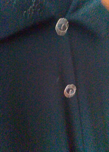 Düğmeli Siyah Uzun Kadın Kaban - Görsel 2