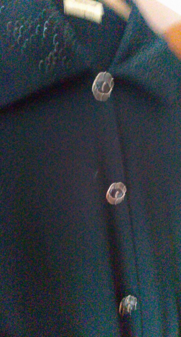 Düğmeli Siyah Uzun Kadın Kaban - Görsel 2