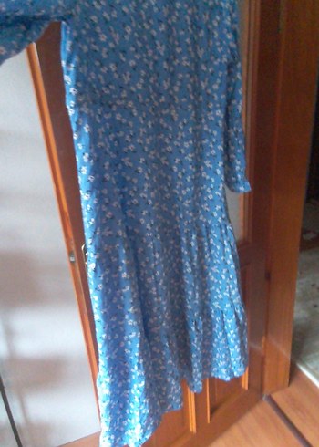 Mavi Piliseli Uzun Hamile Eteği - Görsel 2