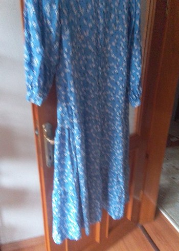 Mavi Piliseli Uzun Hamile Eteği - Görsel 3