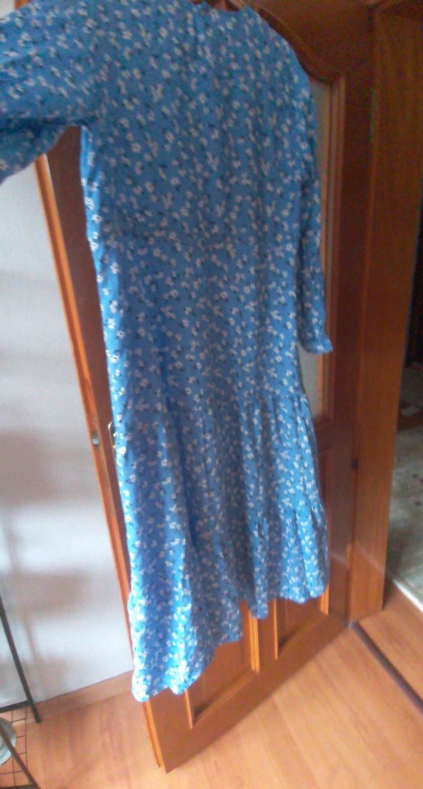 Mavi Piliseli Uzun Hamile Eteği - Görsel 2