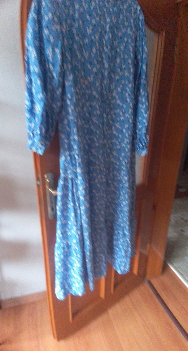 Mavi Piliseli Uzun Hamile Eteği - Görsel 3