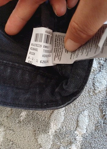 xs Beden siyah Renk Siyah Yırtık Mini Denim Şort