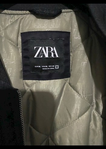 l Beden Zara Siyah Fermuarlı Erkek Ceket