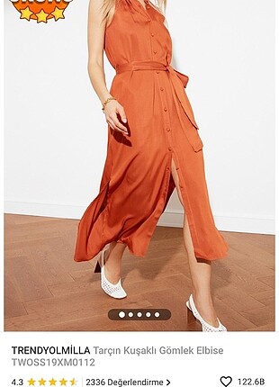 38 Beden Turuncu TrendyolMilla elbise