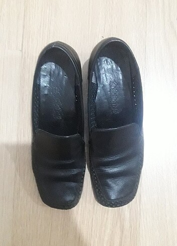 36 Beden Deri siyah ayakkabı