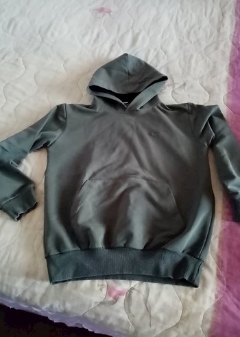 Haki renk Kapüşonlu Erkek Sweatshirt