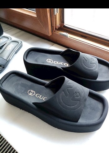 40 Beden Prada Kadın Gri Platform Terlik
