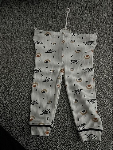 3-6 Ay Beden beyaz Renk Alt Üst Pijama Takımı