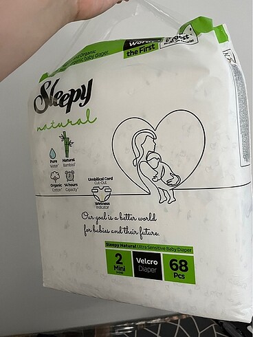2 Beden: 3-6 kg Beden Sleepy bebek bezi 2 numara