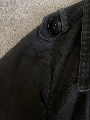 Diğer Siyah kısa trenchcoat