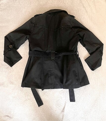 m Beden Siyah kısa trenchcoat