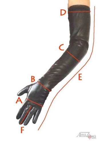 Rugan Uzun Siyah Deri Gotik Eldiven - Görsel 8