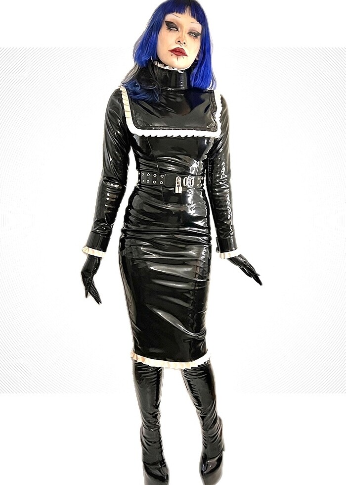 Vinyl elbise - Görsel 4