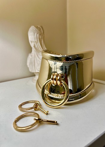 Parlak Altın Renkli  kadın  boyunluk  Aksesuarı - Görsel 3