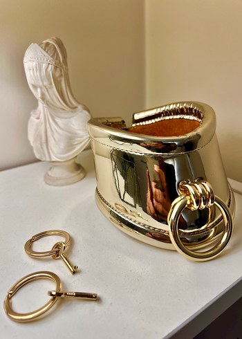 Parlak Altın Renkli  kadın  boyunluk  Aksesuarı - Görsel 4