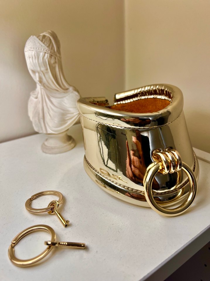 Parlak Altın Renkli  kadın  boyunluk  Aksesuarı - Görsel 4