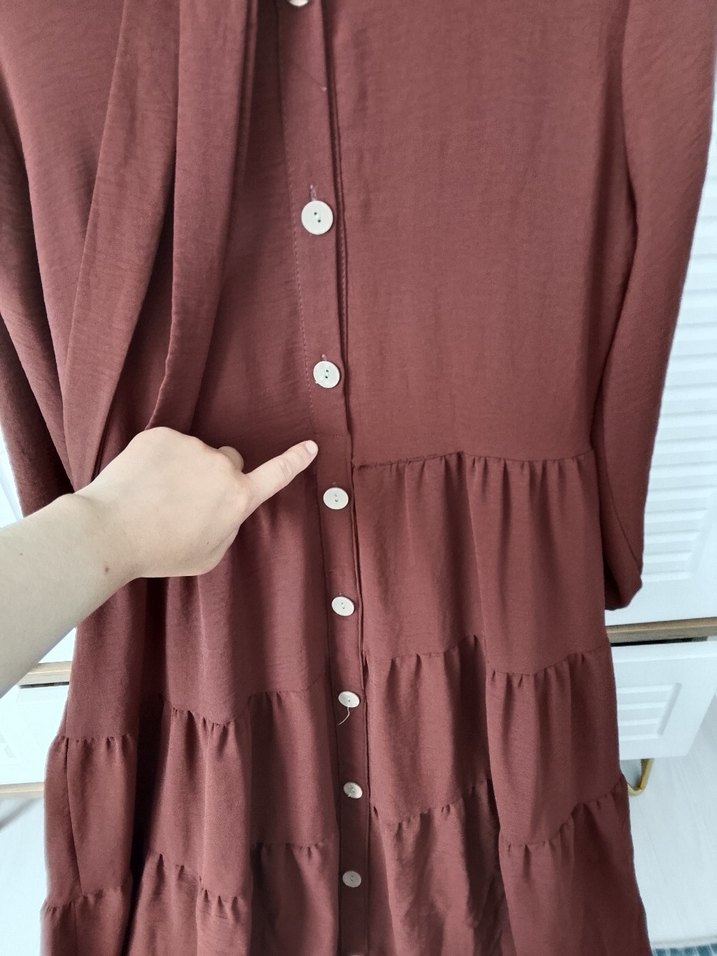 ayrobin kumaş elbise - Görsel 2