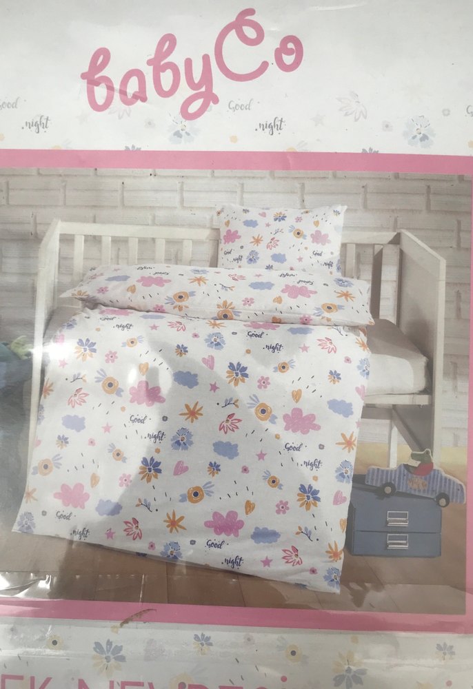 Bebek Pamuklu Nevresim Seti, Pastel Desenli - Görsel 2