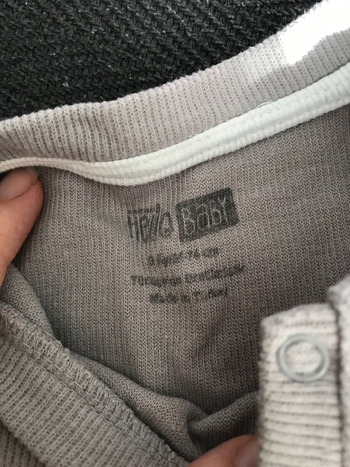 Gri Bebek Takımı Uzun Kollu ve Yumuşak Kumaş - Görsel 3