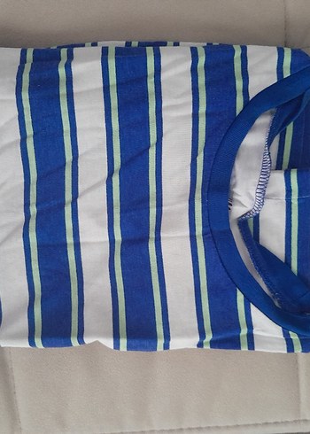 H&M Mavi Çizgili Erkek Çocuk Kısa Kollu Tişört