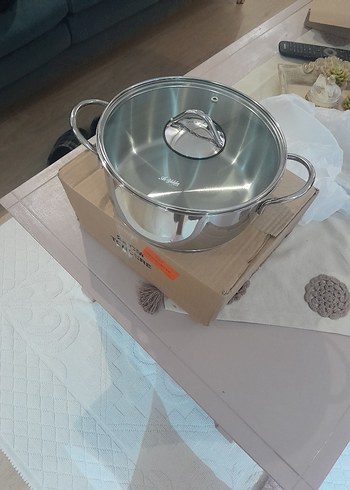 Aryıldız Gri Kapaklı Paslanmaz Çelik Tencere
