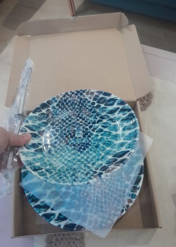  Beden mavi Renk Yılan Desenli Mavi Gri iki katli kurabiyelik