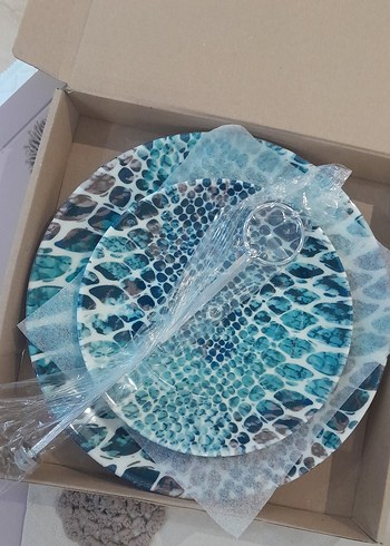 Aryıldız Yılan Desenli Mavi Gri iki katli kurabiyelik