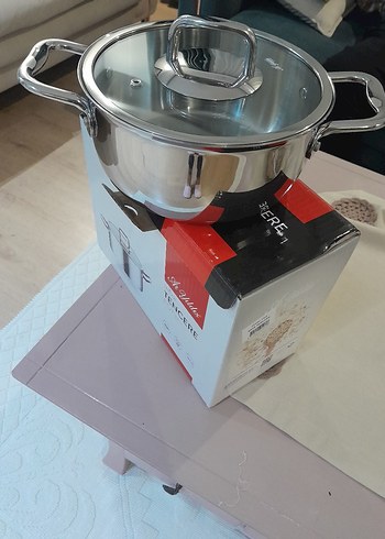  Beden Gri Kapaklı Çelik Tencere