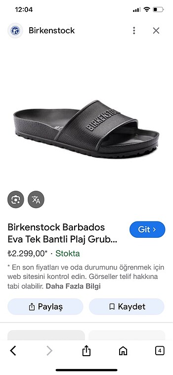 Birkenstock terlik