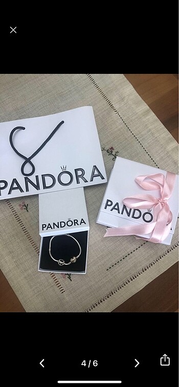  Beden beyaz Renk Pandora Bileklik ve Charm