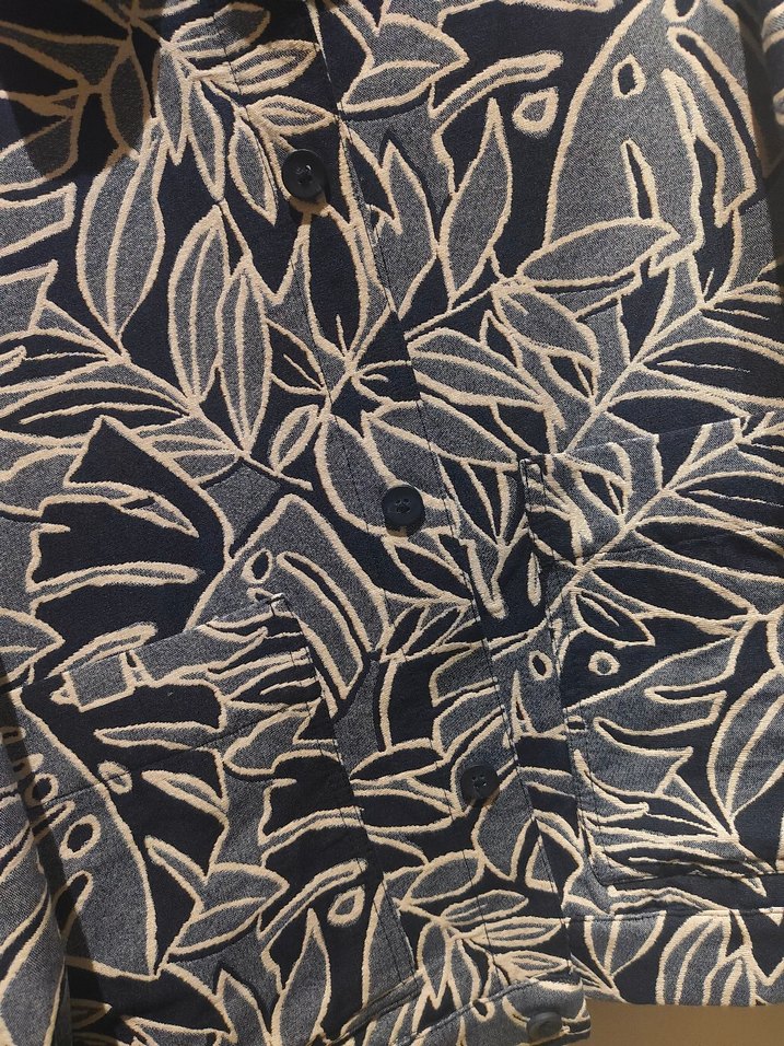 Kadın Mavi Desenli Kısa Kollu Ceket - Görsel 2