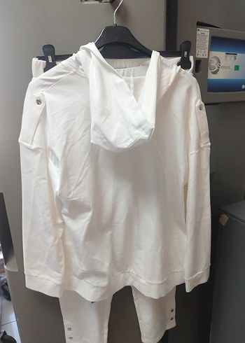 Kadın Beyaz Mini Keten Takım - Görsel 7