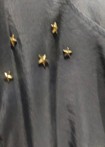 Düğmeli Nakışlı Mavi Kadın Ceket - Görsel 4