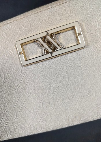 Beyaz Deri Fermuarlı Kadın Portföy Cüzdan - Görsel 4