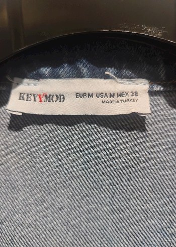 Düğmeli Mavi Kadın Denim Ceket - Görsel 5