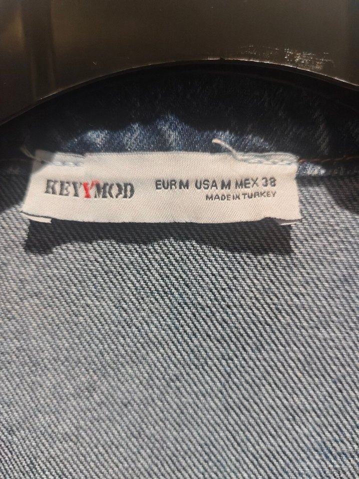 Düğmeli Mavi Kadın Denim Ceket - Görsel 5